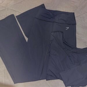 Gymshark Iron blue Leggings and Top Set